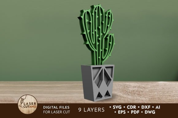 Download Cactus Multilayer Home Decoration File - Decoration Collection