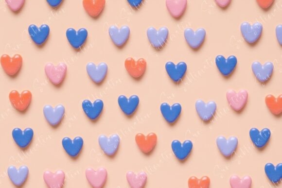 Download Colorful Heart Shaped Candy Background - Colorful heart Collection