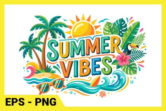 Download Tropical Summer Vibes Design - Premium Bundle
