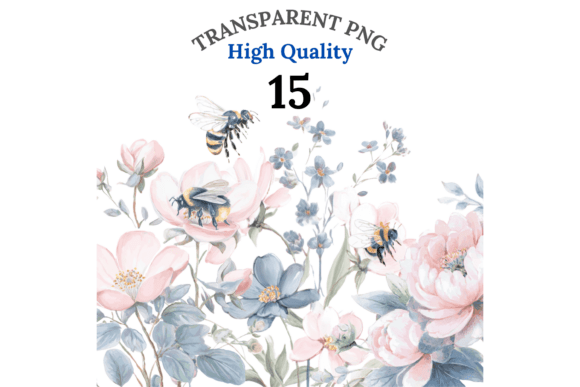 Download 15 Floral Bee Clipart - Floral bee Collection