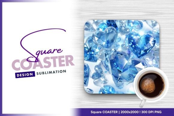 Download Blue Diamond Heart Sparkles Square Coast - Blue diamond heart Collection