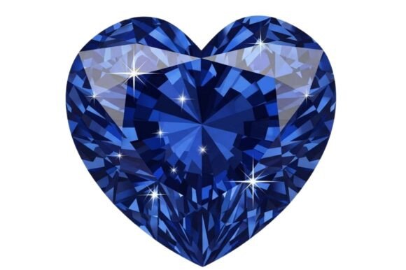 Download Blue Diamond Heart Shape - Blue diamond heart Collection