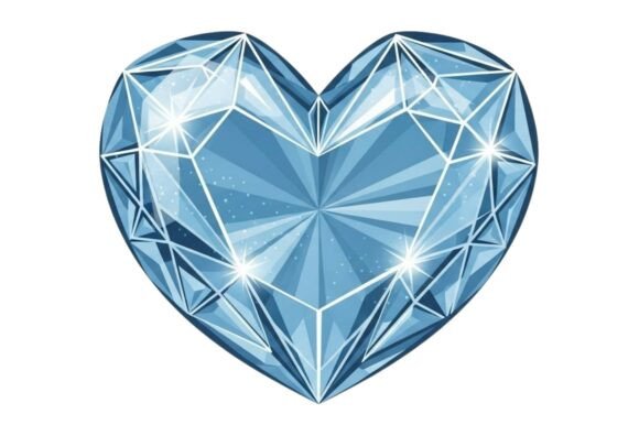Download Blue Diamond Heart Shape - Blue diamond heart Collection