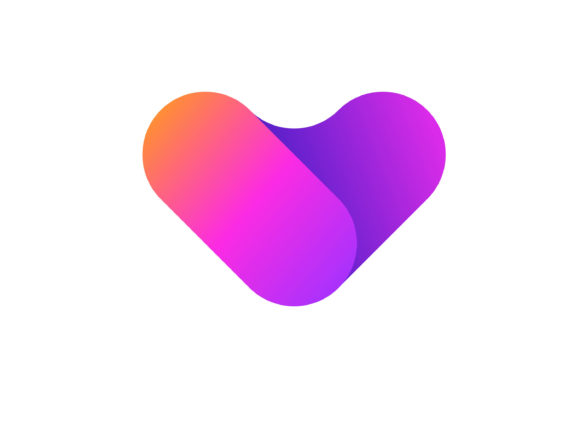 Download Modern Colorful Heart Logo Design - Colorful heart Collection