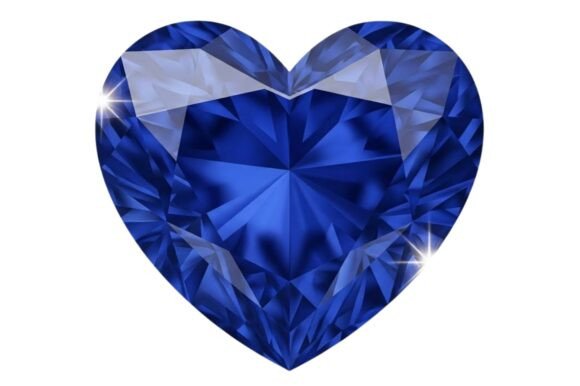 Download Blue Heart Diamond Illustration - Premium Resources