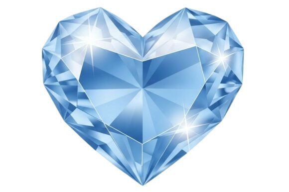 Download Blue Diamond Heart Shape - Blue diamond heart Collection