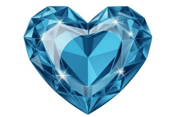 Download Blue Diamond Heart Shape - Blue diamond heart Collection