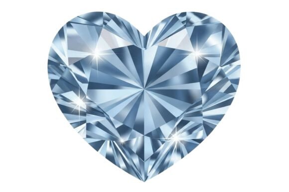 Download Blue Diamond Heart Shaped - Blue diamond heart Collection