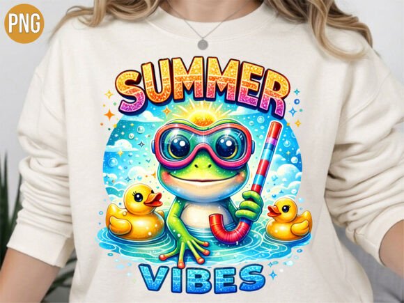 Download Tropical Summer Vibes Frog Duck PNG - Premium Resources