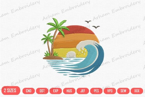 Download Retro Beach Wave Tropical Summer Vibes - Tropical summer vibes Collection