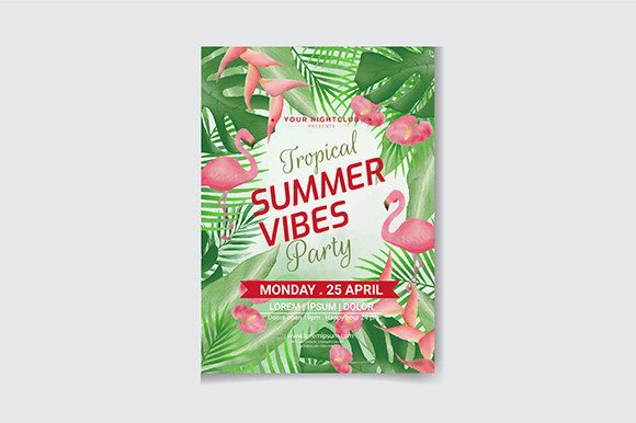Download Watercolor Tropical Summer Vibes Party - Tropical summer vibes Collection